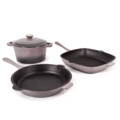 BergHOFF Neo 4Pc Cast Iron Cookware Set, Square Grill Pan 11", Fry Pan 10" & 3qt. Covered Dutch Oven -BergHOFF Store GUEST 0008b8d1 3748 4dbe 8d06 3a5177ca47fc