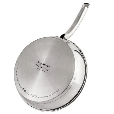 BergHOFF Belly Shape 18/10 Stainless Steel 4Pc Skillet & Saucepan Set, Metal Lid 4 BergHOFF Belly Shape 18/10 Stainless Steel 4Pc Skillet & Saucepan Set, Metal Lid - Image 4