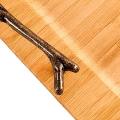 BergHOFF Bamboo Tray With Wrought Iron Handles, 15.5" -BergHOFF Store GUEST 02fb3cf8 c0de 4175 8193 461c30c29d4a