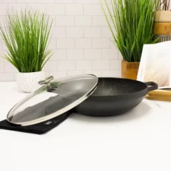 BergHOFF GEM Non-stick 12.5" Chinese Wok 5.7Qt., Black, Glass Lid 7 BergHOFF GEM Non-stick 12.5" Chinese Wok 5.7Qt., Black, Glass Lid -BergHOFF Store GUEST 08528842 7453 465f 8127 3cebec01cb62