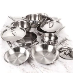 BergHOFF 12Pc 18/10 Stainless Steel Cookware Set With Stainless Steel Lid, Belly Shape -BergHOFF Store GUEST 09eb4570 743e 4d16 b606 322c38ac8c92