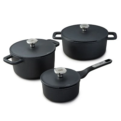 BergHOFF Phantom Nonstick Ceramic Cookware Set With Lids, Recycled Cast Aluminum 6 BergHOFF Phantom Nonstick Ceramic Cookware Set With Lids, Recycled Cast Aluminum - Image 6