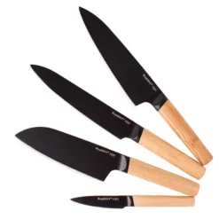 BergHOFF Ron 4Pc Knife Set With Natural Wood Handle, 4 Knives