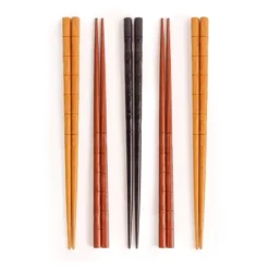 BergHOFF 11Pc Bamboo Set, 5 Pairs Chopsticks 10" And Steamer Insert