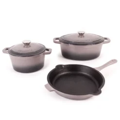 BergHOFF Neo 5Pc Cast Iron Cookware Set, 3Qt Covered Dutch Oven, 5Qt Covered Stock Pot, & 10" Fry Pan -BergHOFF Store GUEST 1d0d8a8e 70be 43e2 8993 a0f2d1e6e69e