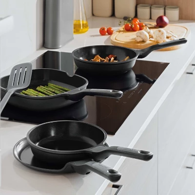 BergHOFF Stone 11Pc Non-stick Cookware Set With Glass Lids 3 BergHOFF Stone 11Pc Non-stick Cookware Set With Glass Lids - Image 3