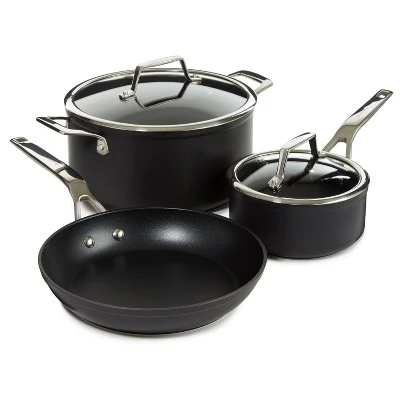 BergHOFF Essentials 5Pc Non-stick Hard Anodized Cookware Starter Set With Glass Lid, Black 7 BergHOFF Essentials 5Pc Non-stick Hard Anodized Cookware Starter Set With Glass Lid, Black - Image 7