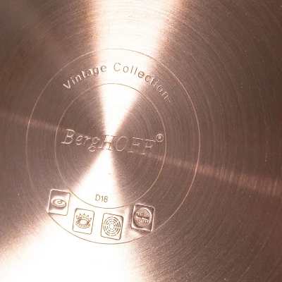 BergHOFF Vintage Copper Tri-Ply 8" Deep Skillet, Polished, Gold 9 BergHOFF Vintage Copper Tri-Ply 8" Deep Skillet, Polished, Gold - Image 9