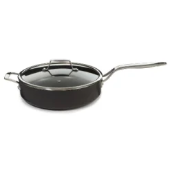 BergHOFF Essentials Non-stick Hard Anodized 11" Deep Skillet 4.3qt. With Glass Lid, Black -BergHOFF Store GUEST 2721dde1 4f56 486f 99e9 7e28fd2f6ed9