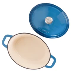 BergHOFF Neo 8Qt. Cast Iron Oval Dutch Oven, Matching Lid -BergHOFF Store GUEST 27d691c1 06b3 4373 a949 565f7eb9b018