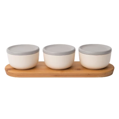 BergHOFF LEO Bamboo Serving Bowls Set With Tray, 9oz Each, White 7 BergHOFF LEO Bamboo Serving Bowls Set With Tray, 9oz Each, White - Image 7