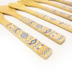 BergHOFF Patterned Bamboo 6Pc Utensil Set, Blue -BergHOFF Store GUEST 299e12ff dad4 42d5 bd6b a54f8391a3ed