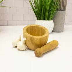 BergHOFF Bamboo 2Pc Natural Mortar And Pestle