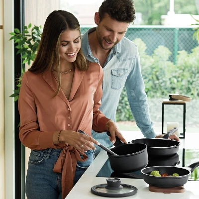 BergHOFF Leo Stone+ Non-stick Ceramic Frying Pan, Recycled Cast Aluminum 2 BergHOFF Leo Stone+ Non-stick Ceramic Frying Pan, Recycled Cast Aluminum - Image 2