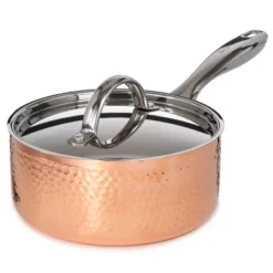 BergHOFF Vintage Tri-Ply Copper Saucepan With Stainless Steel Lid, Gold -BergHOFF Store GUEST 30207573 e704 4f2b af5d 25538222cd7c