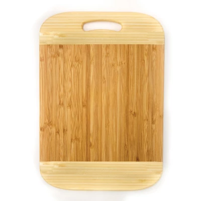 BergHOFF Bamboo Rectangle Handled Cutting Board Two-tone, 14.2"x9.9"x0.7" 3 BergHOFF Bamboo Rectangle Handled Cutting Board Two-tone, 14.2"x9.9"x0.7" - Image 3