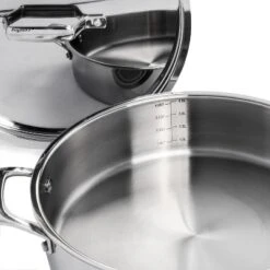 BergHOFF Professional Tri-Ply 18/10 Stainless Steel 11" Saute Pan With Stainless Steel Lid 4.6Qt. -BergHOFF Store GUEST 34306ca1 4eff 420b a908 d8061470bd38