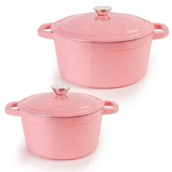 BergHOFF Neo 4Pc Cast Iron Set: 3qt. Covered Dutch Oven & 7qt. Covered Stockpot -BergHOFF Store GUEST 34a81e8e c624 4a34 9678 59754dbf0efc