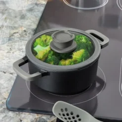 BergHOFF Leo Stone+ Nonstick Ceramic Cookware Set With Glass Lid, Recycled Cast Aluminum -BergHOFF Store GUEST 34e3d815 62ef 4780 ad80 5575f49fca39