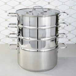 BergHOFF Helix 5Pc Recycled 18/10 Stainless Steel Steamer Set With Glass Lids 11 BergHOFF Helix 5Pc Recycled 18/10 Stainless Steel Steamer Set With Glass Lids -BergHOFF Store GUEST 38c04712 c106 4273 b71a b1bbf7126ae1