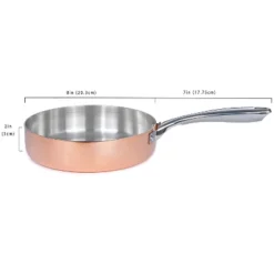 BergHOFF Vintage Copper Tri-Ply 8" Deep Skillet, Polished, Gold 12 BergHOFF Vintage Copper Tri-Ply 8" Deep Skillet, Polished, Gold -BergHOFF Store GUEST 4003bde4 e91e 4ad1 b410 767277fd8644