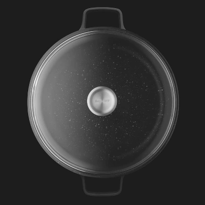 BergHOFF GEM 11" Non-stick Two-Handle Sauté Pan 4.9Qt., Black, Glass Lid 3 BergHOFF GEM 11" Non-stick Two-Handle Sauté Pan 4.9Qt., Black, Glass Lid - Image 3