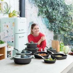 BergHOFF FOREST Nonstick Wok Pan, Strainer Glass Lid With Spoon Rest -BergHOFF Store GUEST 4497a72e 4463 4c68 b222 f2d97999e9f6