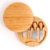 BergHOFF Bamboo 6Pc Round Covered Cheese Board Set, With 4 Tools, 8.7x1.5" -BergHOFF Store GUEST 488d80b7 311c 475c 8933 132906e708a0