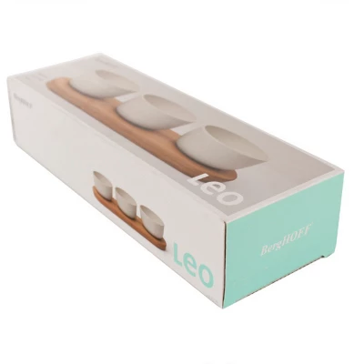 BergHOFF LEO Bamboo Serving Bowls Set With Tray, 9oz Each, White 6 BergHOFF LEO Bamboo Serving Bowls Set With Tray, 9oz Each, White - Image 6