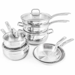BergHOFF 12Pc 18/10 Stainless Steel Cookware Set With Glass Lid, Belly Shape 13 BergHOFF 12Pc 18/10 Stainless Steel Cookware Set With Glass Lid, Belly Shape -BergHOFF Store GUEST 4ca4c47d d3f4 4e70 a7b8 a41fcbcaa6ae