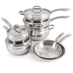 BergHOFF 12Pc 18/10 Stainless Steel Cookware Set With Stainless Steel Lid, Belly Shape -BergHOFF Store GUEST 50fcd58a 783b 480a b498 63166ca912a6