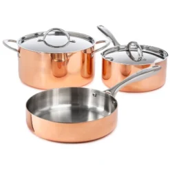 BergHOFF Vintage 5pc Tri-Ply Copper Cookware Set With Lids -BergHOFF Store GUEST 51354827 7e5b 4870 ba83 1fa46adba705