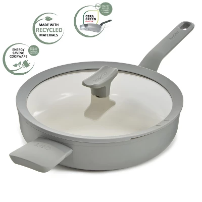 BergHOFF Balance Non-stick Ceramic Sauté Pan 10.25", 3.1qt. With Glass Lid, Recycled Aluminum 6 BergHOFF Balance Non-stick Ceramic Sauté Pan 10.25", 3.1qt. With Glass Lid, Recycled Aluminum - Image 6