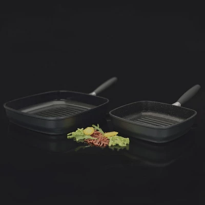 BergHOFF EuroCAST Cast Aluminum Non-Stick 11" Grill Pan 2 BergHOFF EuroCAST Cast Aluminum Non-Stick 11" Grill Pan - Image 2