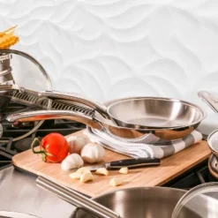 BergHOFF Belly Shape 18/10 Stainless Steel Frying Pan -BergHOFF Store GUEST 560df16b 0db7 4648 84d9 efd99a8db797