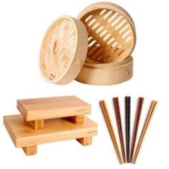 BergHOFF 13Pc Bamboo Set, Sushi Serving Trays, Steamers, Chopsticks -BergHOFF Store GUEST 609da83f 2895 45e6 be30 5348f4bab1e6