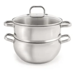 BergHOFF Belly Shape 18/10 Stainless Steel 9.5" Stockpot With Glass Lid 5.5Qt. -BergHOFF Store GUEST 62275fca 22f9 4a5b 93ba 89a2d8c060be