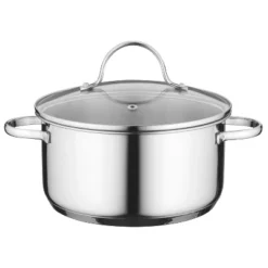 BergHOFF Comfort 18/10 Stockpot Stainless Steel, Glass Lid, Induction Cooktop Ready -BergHOFF Store GUEST 6357a155 b0f5 458a ad3b 360487d16954