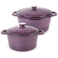 BergHOFF Neo 4Pc Cast Iron Set: 3qt. Covered Dutch Oven & 7qt. Covered Stockpot -BergHOFF Store GUEST 740d4ffd 17bd 458e 8391 f3a48c36d34e