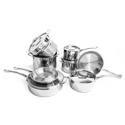 BergHOFF Professional 13Pc 18/10 Stainless Steel Tri-Ply Cookware Set 2 BergHOFF Professional 13Pc 18/10 Stainless Steel Tri-Ply Cookware Set - Image 2