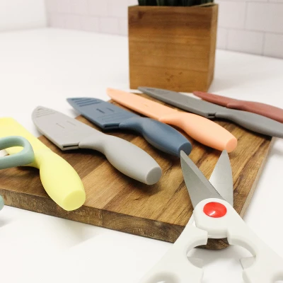 BergHOFF 15Pc Kitchen Knife Set, Stainless Stee, PP Sleeves, Nonstick Blade, Multicolor 11 BergHOFF 15Pc Kitchen Knife Set, Stainless Stee, PP Sleeves, Nonstick Blade, Multicolor - Image 11