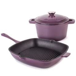 BergHOFF Neo 3Pc Cast Iron Cookware Set, 3Qt Covered Dutch Oven & 11" Grill Pan -BergHOFF Store GUEST 7f6ea2b2 fd48 4bb6 9164 70f7c17c01ba