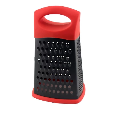 BergHOFF CooknCo 10" Non-Stick Grater, Red & Black 1 BergHOFF CooknCo 10" Non-Stick Grater, Red & Black
