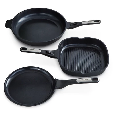 BergHOFF Phantom Nonstick Ceramic Cookware Set With Lids, Recycled Cast Aluminum 3 BergHOFF Phantom Nonstick Ceramic Cookware Set With Lids, Recycled Cast Aluminum - Image 3