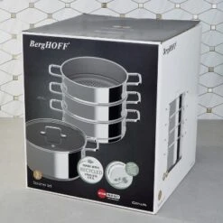 BergHOFF Helix 5Pc Recycled 18/10 Stainless Steel Steamer Set With Glass Lids 10 BergHOFF Helix 5Pc Recycled 18/10 Stainless Steel Steamer Set With Glass Lids -BergHOFF Store GUEST 8afc8969 8447 4873 9fb2 a09638a0e407