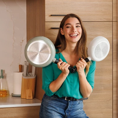 BergHOFF Leo Glints Nonstick Ceramic Frying Pan, Recycled Aluminum, Spirit 2 BergHOFF Leo Glints Nonstick Ceramic Frying Pan, Recycled Aluminum, Spirit - Image 2