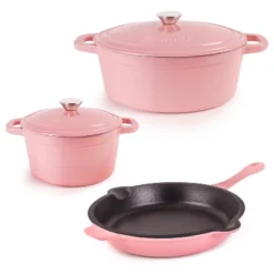 BergHOFF Neo 5Pc Cast Iron Cookware Set, 3Qt Covered Dutch Oven, 5Qt Covered Stock Pot, & 10" Fry Pan -BergHOFF Store GUEST 8c0594c9 2941 41f9 9bd5 73d397e7cc0b