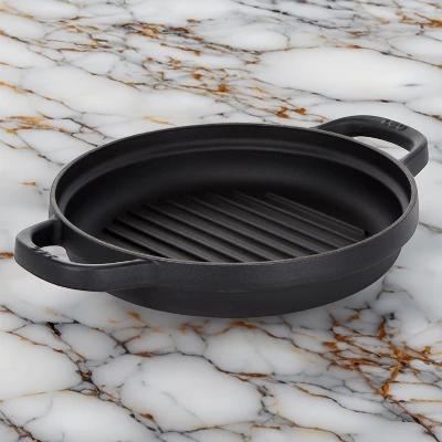 BergHOFF Graphite Enamel Cast Iron Round Grill Pan 10.25" 5 BergHOFF Graphite Enamel Cast Iron Round Grill Pan 10.25" - Image 5