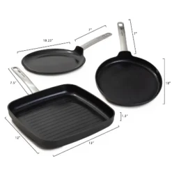 BergHOFF Graphite Non-stick Ceramic Grill Pan 11", Sustainable Recycled Material 10 BergHOFF Graphite Non-stick Ceramic Grill Pan 11", Sustainable Recycled Material -BergHOFF Store GUEST 92ce6352 8f06 42a8 ae6f f31c916afdf8