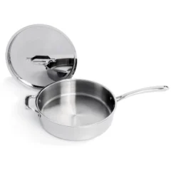BergHOFF Professional Tri-Ply 18/10 Stainless Steel 11" Saute Pan With Stainless Steel Lid 4.6Qt. -BergHOFF Store GUEST 956ec664 ad4d 49a6 b5c1 99d0edcd4a58